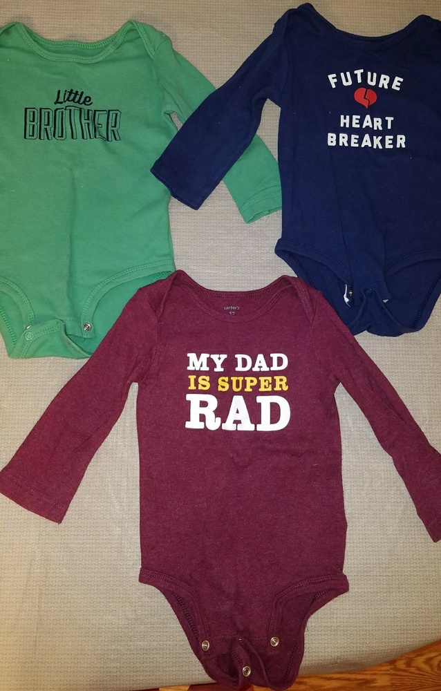 3 longsleeve Onesies boys